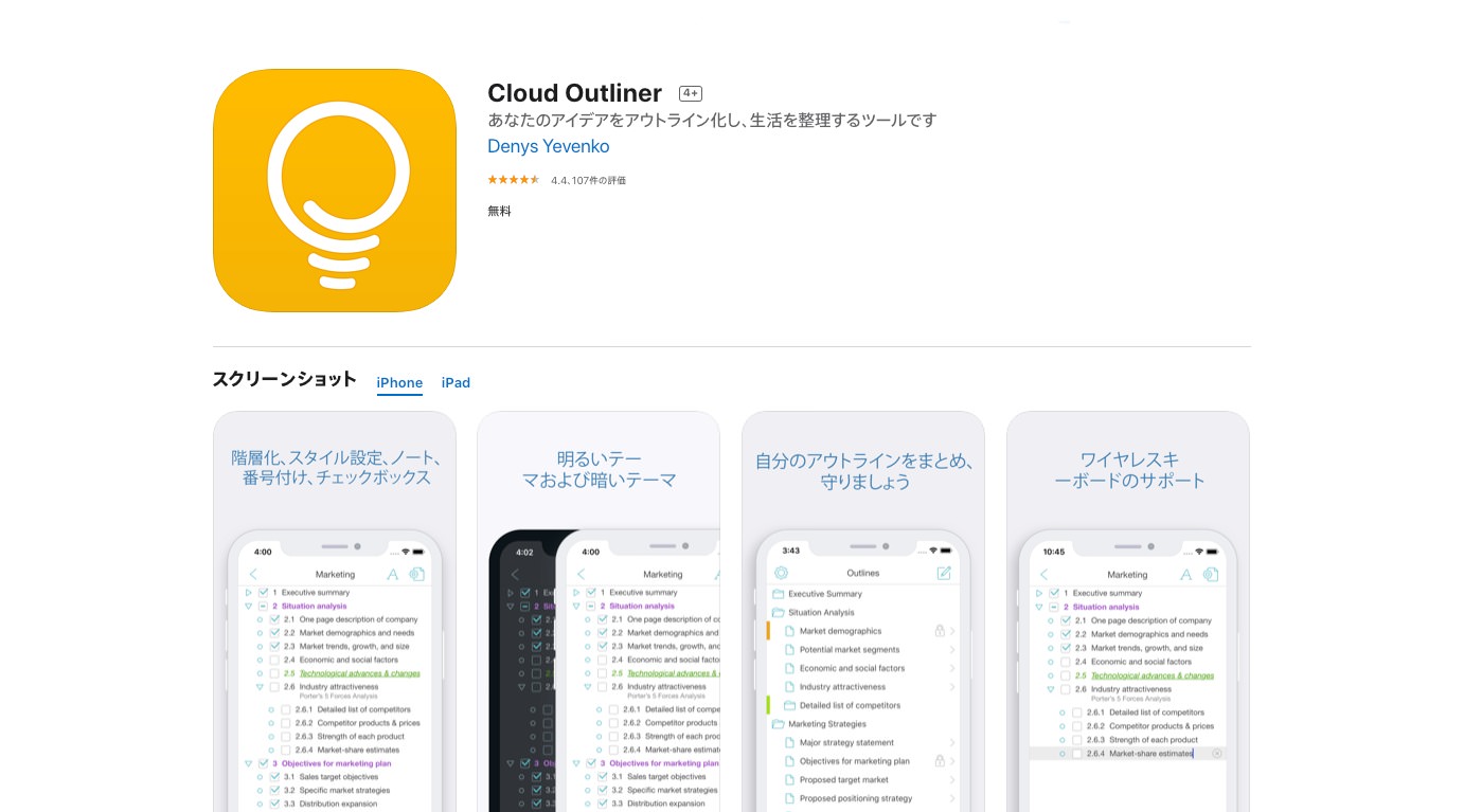 Cloud Outliner：無料版