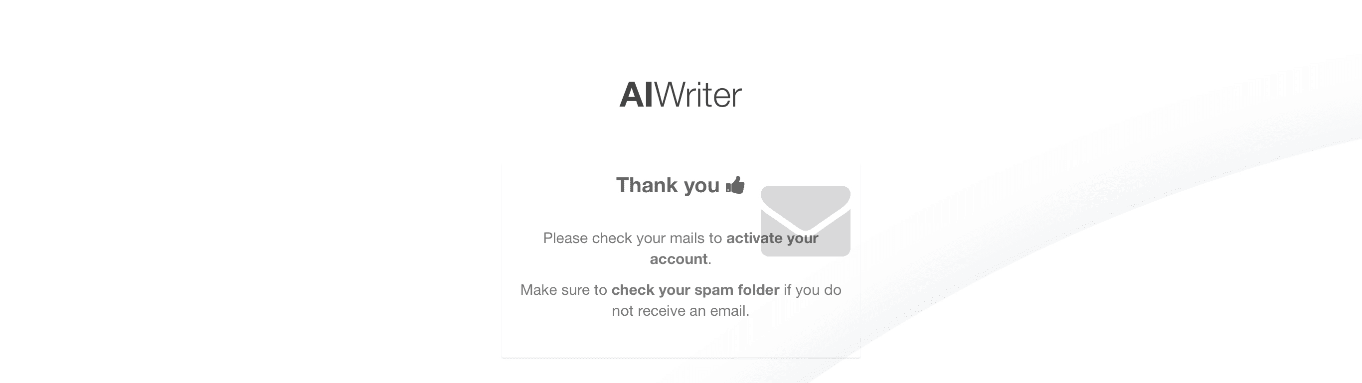 AI-Writer：登録完了