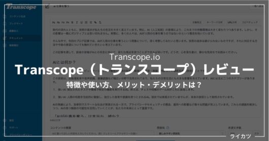 【Transcope.ioレビュー】SEO対策・コンテンツマーケティングにAIを活用するコツは？【使い方解説】